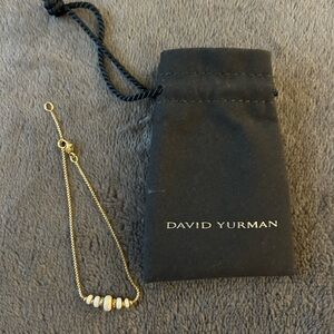 DAVID YURMAN 18k Gold Station Chain Bracelet - 100% Authentic
